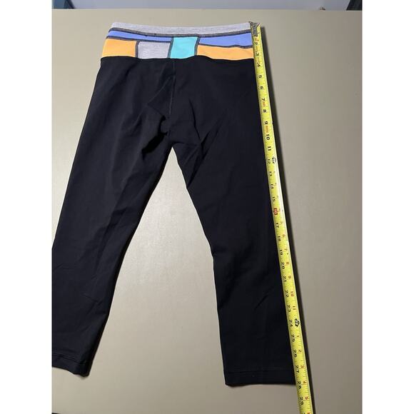 Lululemon Wunder Under Black With Colorblock Waist Capri Women's 6 - Picture 7 of 7